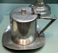 Hatter brotherhood pewter tankard by Peter G. Rahncke at Cultural History Museum. Rostock, Germany.