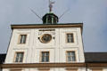 Clock tower over entrance of Gottorf Palace. Schleswig, Germany.