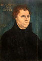 Martin Luther portrait by Lucas Cranach the Elder at Schleswig Holstein State Museum. Schleswig, Germany.