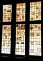 Stained glass from Lübeck dwelling wine tavern at Schleswig Holstein State Museum. Schleswig, Germany.
