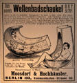 Ad for tin bathtub useable in two positions - lying & sitting - at Schleswig Holstein State Museum. Schleswig, Germany.