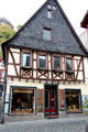 Shop selling Bacharach souvenirs in vintage half-timbered building. Bacharach, Germany.