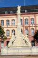 St George's Fountain in Rococo style by John Seiz on Kornmarkt. Trier, Germany.