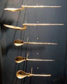 Roman silver spoons at Trier Archaeological Museum. Trier, Germany.
