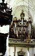 Pristine cathedral interior with organ in Århus. Denmark.