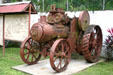 Steam tractor at Old Mill Cultural Center. Dominica.