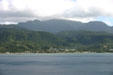 Prince Rupert Bay & surrounding hills from Cabrits National Park. Dominica.
