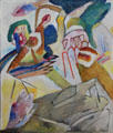 Improvisation 18 painting by Wassily Kandinsky at Lenbachhaus. Munich, Germany.