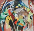 Improvisation 19A painting by Wassily Kandinsky at Lenbachhaus. Munich, Germany.