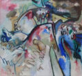 Improvisation 21A painting by Wassily Kandinsky at Lenbachhaus. Munich, Germany.