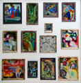 Reverse glass paintings by Wassily Kandinsky at Lenbachhaus. Munich, Germany.