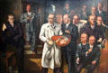 Self-portrait as Group Portrait painting by Alfred Hawel at Lenbachhaus. Munich, Germany.