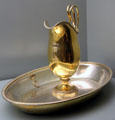 Royal silver & gilded pitcher & wash basin with crest of Queen Caroline by Johann Alois Seethaler of Augsburg & Louis Wollenweber of Munich at Bavarian National Museum. Munich, Germany.