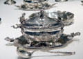 Tureen from silver table service of Bishop of Hildesheim made in Augsburg at Bavarian National Museum. Munich, Germany.