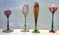 Calyx glass stemmed vases by Tiffany Glass & Decorating Co. of New York at Bavarian National Museum. Munich, Germany.