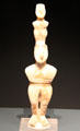 Cycladic marble Spedos-type double idol at Bavarian State Archaeological Collection. Munich, Germany.