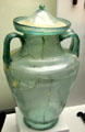 Roman glass burial urn found near Augsburg at Bavarian State Archaeological Collection. Munich, Germany.