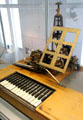 Motor driven teletype machine using piano-style keys at Deutsches Museum. Munich, Germany.