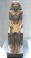 Seated figure of physician Sesheshen-sa-Hathor of granite from Ezbet Rushdi at Museum Ägyptischer Kunst. Munich, Germany.