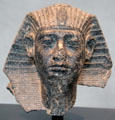 Head from sphinx of pharaoh Sesostris III of granite at Museum Ägyptischer Kunst. Munich, Germany.