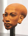 Head from statue of daughter of Pharaoh Akhenaten of quartzite at Museum Ägyptischer Kunst. Munich, Germany.
