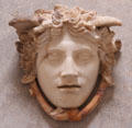 Gorgo Medusa Rondanini sculpted face Roman marble copy of Greek original at Glyptothek. Munich, Germany.