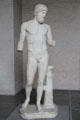 Munich king marble statue Roman copy of Greek original at Glyptothek. Munich, Germany