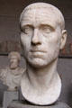 Roman man portrait head at Glyptothek. Munich, Germany.