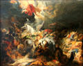 Sennacherib's defeat painting by Peter Paul Rubens at Alte Pinakothek. Munich, Germany.