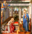 Annunciation painting by Fra Filippo Lippi at Alte Pinakothek. Munich, Germany