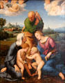 Holy Family painting from Canigiani House by Raphael at Alte Pinakothek. Munich, Germany.