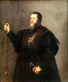 Portrait of Venetian Nobleman by Titian at Alte Pinakothek. Munich, Germany.