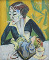 Erna with Cigarette painting by Ernst Ludwig Kirchner at Pinakothek der Moderne. Munich, Germany.