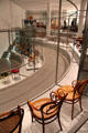 Gallery of vintage chairs at Pinakothek der Moderne. Munich, Germany.