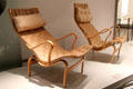 Armchairs by Bruno Mathsson of Sweden at Pinakothek der Moderne. Munich, Germany.