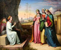 Three Marys at the Tomb painting by Peter von Cornelius at Neue Pinakothek. Munich, Germany.