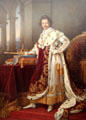 King Ludwig I of Bavaria in Coronation Robes portrait by Joseph Stieler at Neue Pinakothek. Munich, Germany.