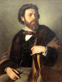 Julius Allgeyer portrait by Anselm Feuerbach at Neue Pinakothek. Munich, Germany.