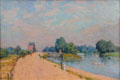 Road to Hampton Court painting by Alfred Sisley at Neue Pinakothek. Munich, Germany.