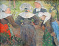 Four Breton Women painting by Paul Gauguin at Neue Pinakothek. Munich, Germany.