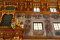 Frescos of Otho Magnus, Holy Roman Emperor & Henricus sanc in Goldener Saal at Augsburg Rathaus. Augsburg, Germany.