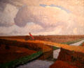 Pastureland on North Sea Coast with Canal painting by Otto Modersohn at Bamberg City Museum. Bamberg, Germany.
