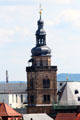 Baroque spire of St Martin Church. Bamberg, Germany.