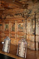 Intarsia Hunting Room panels with wood mosaics by Wolfgang Birkner at Coburg Castle. Coburg, Germany.
