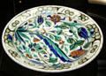 Ceramic plate from Iznik, Turkey at Coburg Castle. Coburg, Germany.