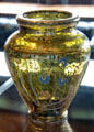 Yellowish glass vase with Moorish-style decoration at Coburg Castle. Coburg, Germany.