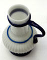 Milkglass jug with blue trim from Venice at Coburg Castle. Coburg, Germany.