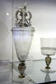 Glass goblets in Venetian style from Netherlands? at Coburg Castle. Coburg, Germany.