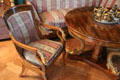 Swan motif chairs & table made in Coburg in imitation of Paris originals at Ehrenburg Palace. Coburg, Germany.