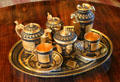 Porcelain coffee & tea service at Ehrenburg Palace. Coburg, Germany.